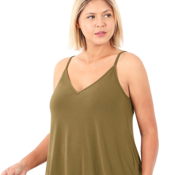 Olive Essential tee flow Cami Tank - Picture 2 of 5
